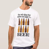 T-shirt Bouteille de bière amusante (Devant)