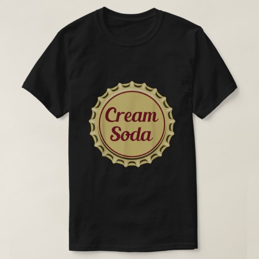 T-shirt Bouteille de boisson gazeuse de crème Soda (Design devant)