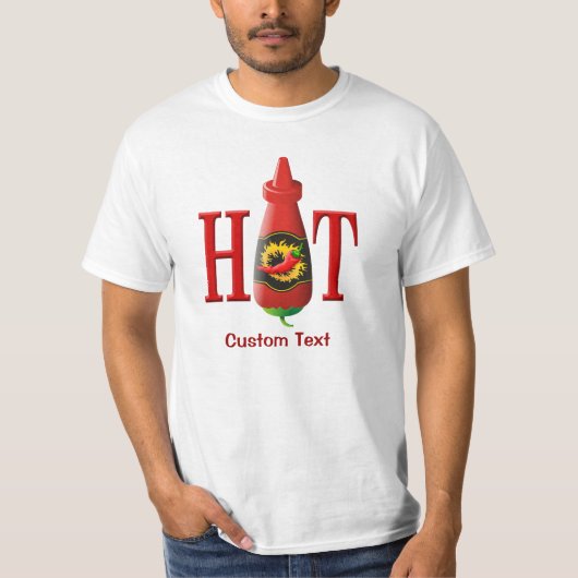 T-shirt Bouteille de sauce chaude (Devant)