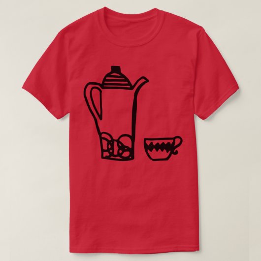 T-shirt Bouteille de thé rétro (Design devant)
