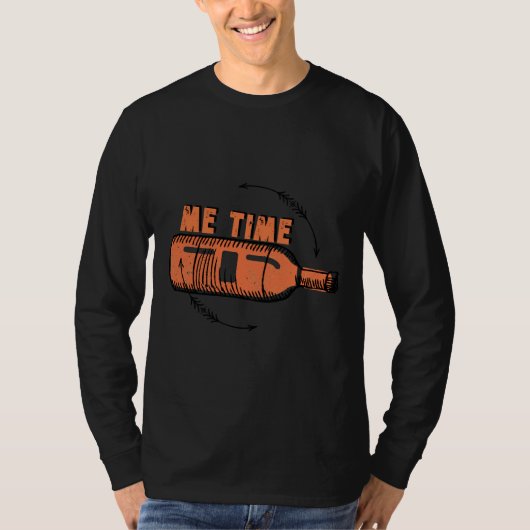 T-shirt Bouteille De Wine Me Temps Halfevilmerch (Devant)