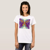 T-shirt BOUTEILLE D'OR HYPER, Vagues Turquoises violettes (Devant entier)