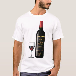 T-shirt bouteille vin verre pied rouge alcool pinard pif 5