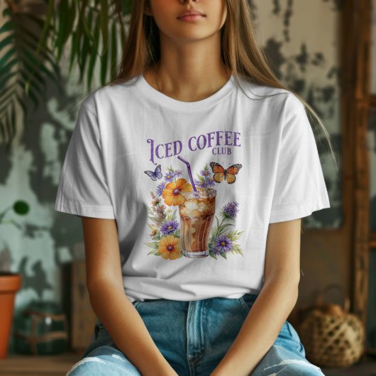 T-shirt Bouteille Vintage Iced Coffee Club