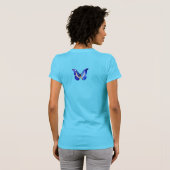 T-SHIRT BOUTEILLES DE PRINTEMPS BLEU ROSE (Dos entier)