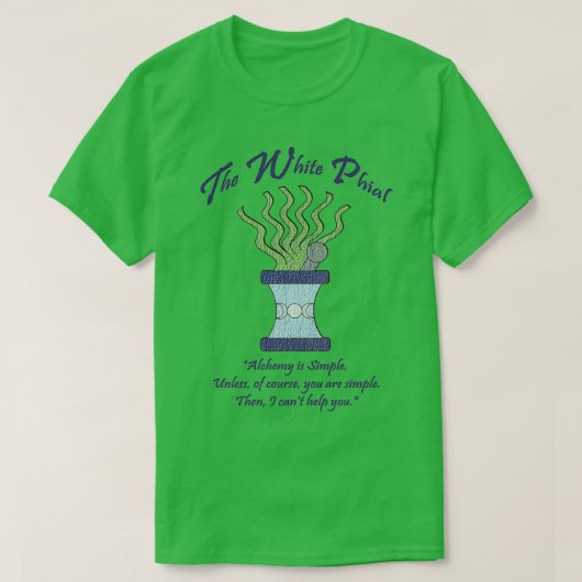 T-shirt Boutique d'alchimie des phiales blanches (Design devant)
