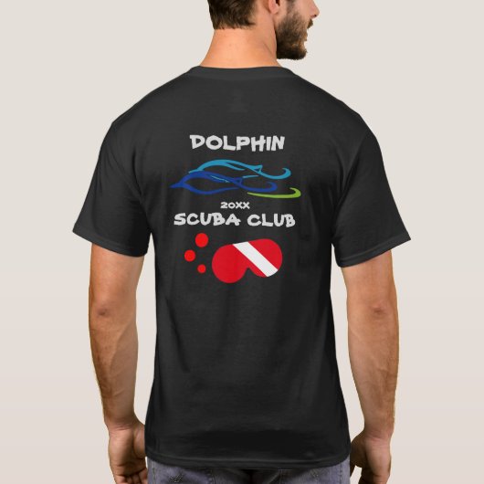 T-shirt Boutique de plongée logo Dauphin (Dos)