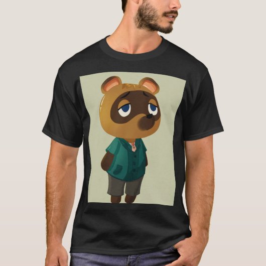 T-shirt Boutiquier Chibi Cozy Tanuki (Devant)