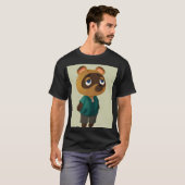 T-shirt Boutiquier Chibi Cozy Tanuki (Devant entier)