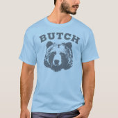 T-shirt Bouton Bear Longueur, Bleu (Devant)