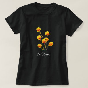 T-shirt Bouton Billy jaune fleur australienne originaire