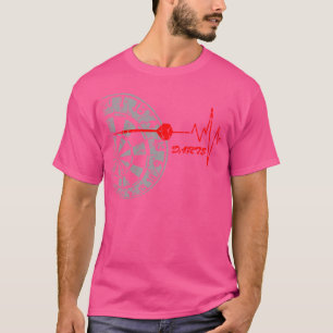 T-shirt Bouton cardiaque Cible de flechettes fléchée