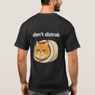 T-shirt Bouton de chat orange esthétique mignon Ne pas dér