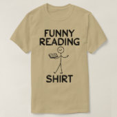 T-shirt Bouton de lecture amusant livre de lecture Figurin (Design devant)
