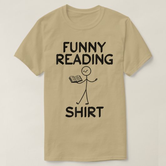 T-shirt Bouton de lecture amusant livre de lecture Figurin (Design devant)