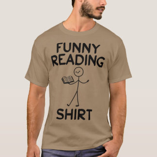 T-shirt Bouton de lecture amusant livre de lecture Figurin