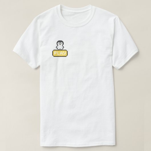 T-shirt Bouton de lecture Pixel Jeu Rétro (Design devant)