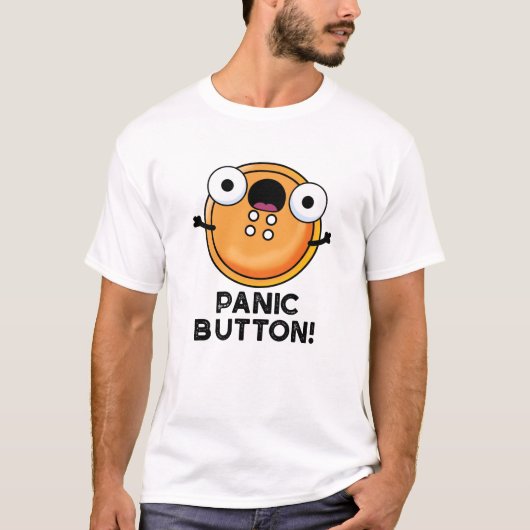 T-shirt Bouton de panique amusant jeu de couture (Devant)