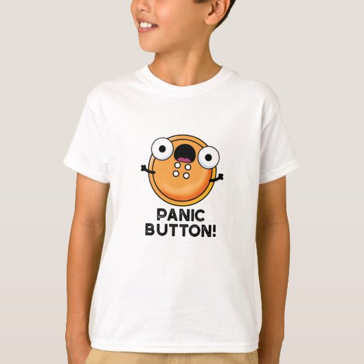 T-shirt Bouton de panique amusant jeu de couture (Devant)