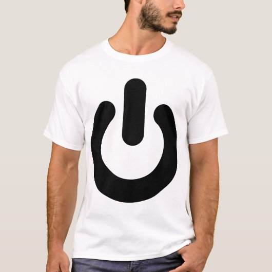 T-shirt bouton de puissance (Devant)