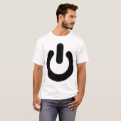 T-shirt bouton de puissance (Devant entier)