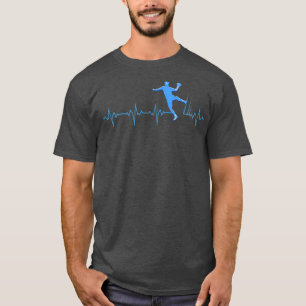 T-shirt Bouton d'impulsion du joueur de handball EKG but d