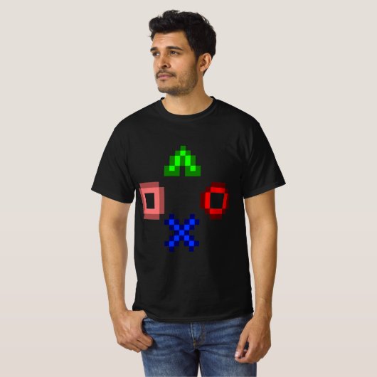 T-shirt Bouton Manette ps4 PLaystation Game Controller (Devant entier)