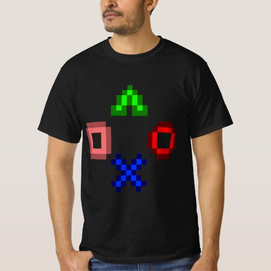 T-shirt Bouton Manette ps4 PLaystation Game Controller (Devant)