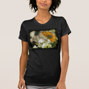 T-shirt Bouton orange Bord noir