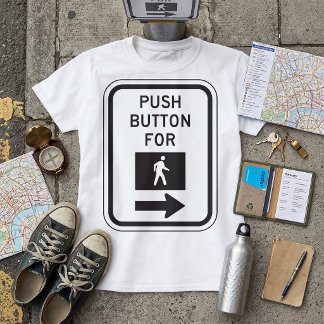 T-shirt Bouton poussoir pour panneau de passage piétonnier