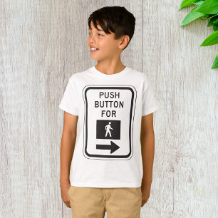 T-shirt Bouton Push Pour Le Signe De Traversée Piéton De M