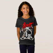 T-Shirt Bouton Rouge Et Bouton Rouge À Chien À Balles Xmas (Devant entier)