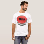 T-shirt Bouton rouge - Vert (Devant entier)