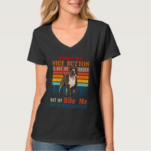 T-shirt Bouton Sympa En Rupture Mais Bite Me Bite Bouton F