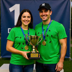 T-shirt Boutons verts de pickball