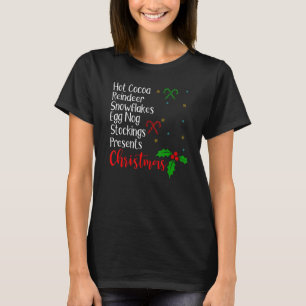T-shirt Bouts De Nog D'Oeufs De Snowflakes À Reindeer De c