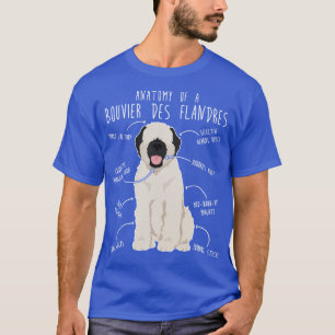 T-shirt Bouvier Des Flandres Fawn Cream Dog Anatomie