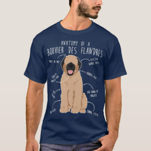 T-shirt Bouvier Des Flandres Fawn Cream Dog Anatomie 1