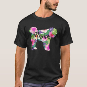 T-shirt Bouvier des Flandres Mama Maman Fleurs Fête des mè