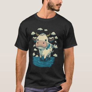 T-shirt Bovins Bébés Mignons sur Enfants de Vache et Jeune