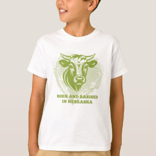 T-shirt Bovins nés et élevés au Nebraska