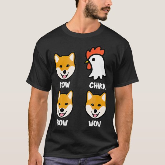 T-shirt Bow Chicka Bow Wow Drôle Chien Chicken Amateur (Devant)