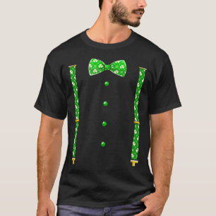 T-shirt Bow Cravate St Patrick Jour Shamrock Costume Cadea