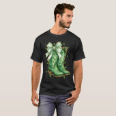 T-shirt Bow d'apparat Saint-Patrick bottes western de cowb (Devant entier)