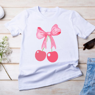 T-shirt Bow et cerises roses, style coquette