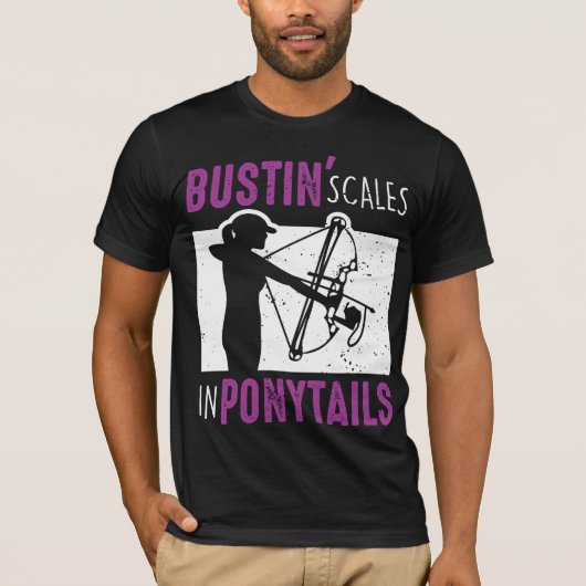 T-shirt Bow Fish Archering Woman BowFishing Sport (Devant)