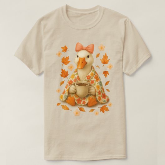 T-shirt Bow Goose Coquette avec couverture café Vibes auto (Design devant)