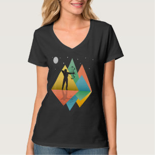 T-shirt Bow Hunter Mountains Retro Pop Art