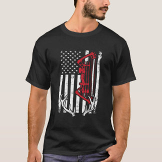 T-shirt Bow Hunting American Flag Archery For Hunters
