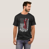 T-shirt Bow Hunting American Flag Archery For Hunters (Devant entier)